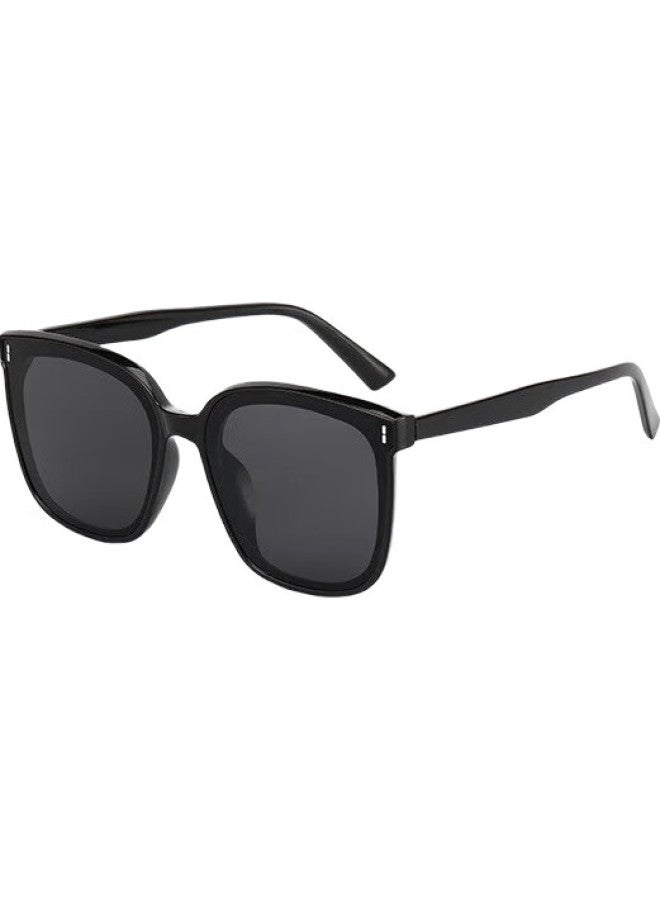 Bai Xiaoshe Bai Xiaoshu Sunglasses [Gray Frame With Vertical Studs], Sunglasses For Men And Women, Sun Protection, Travel, Outdoor, Driving, Anti-Glare Glasses - Image 2