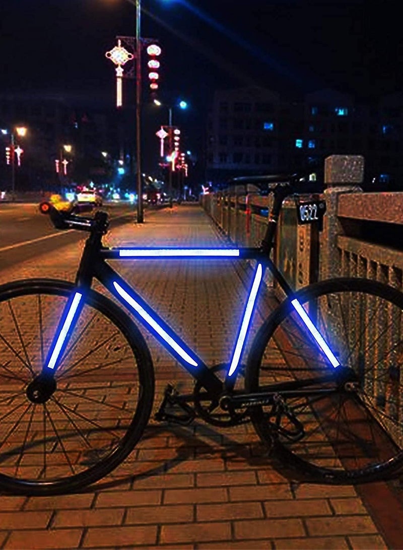 SYOSI Strong Reflective Stripe Stickers High-Intensity Night Visibility Reflective Decal Universal Safety Warning Diamond Grade Waterproof Self Adhesive for Car Trunk 35.2'' (Blue) - Image 2