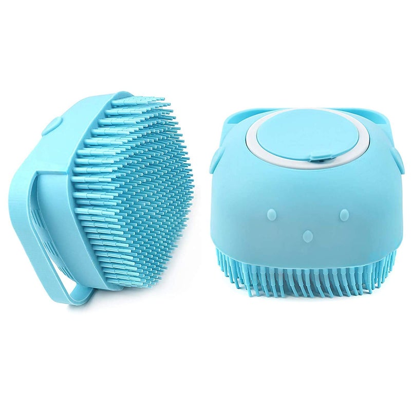 AKSHAR4U Body Bath Brush, Silicone Soft Cleaning Bath Body Brush with Shampoo Dispenser - Skin Massage Brush Bath Bathroom Accessories [MULTICOLOUR-1 PCS] - Image 1