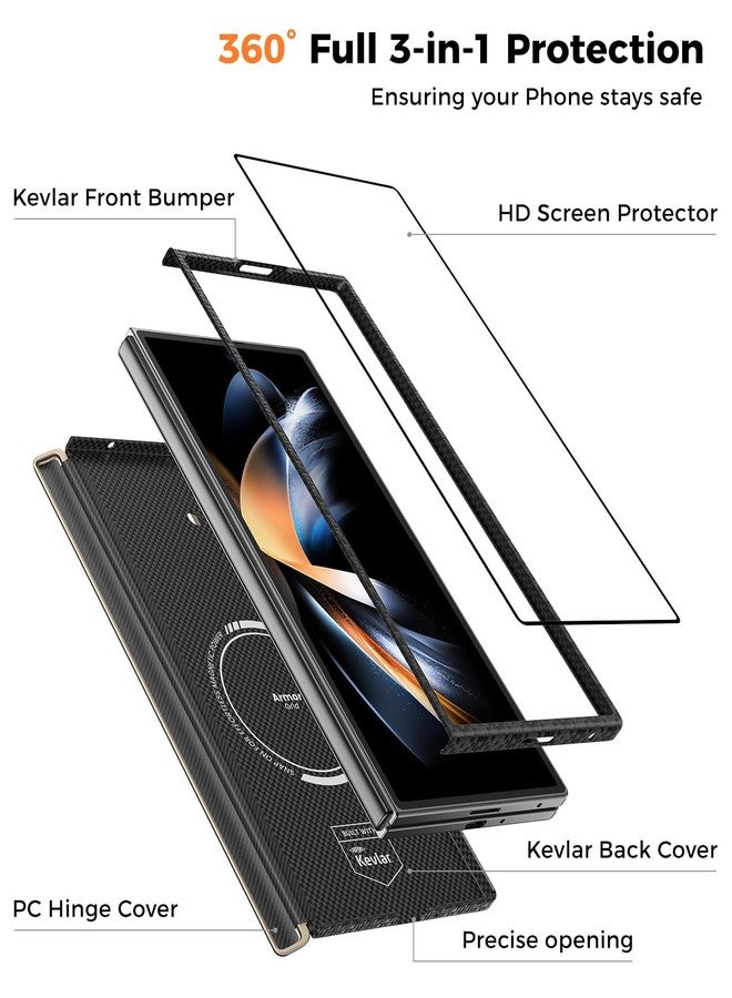 BENKS for Samsung Galaxy Z Fold 7 Case with Screen Protector, MagSafe-Compatible Kevlar Case, Hinge Protection Shockproof Magnetic Phone Case for Z Fold 7, ArmorGrid ArmorAir Grand Combo - Image 2