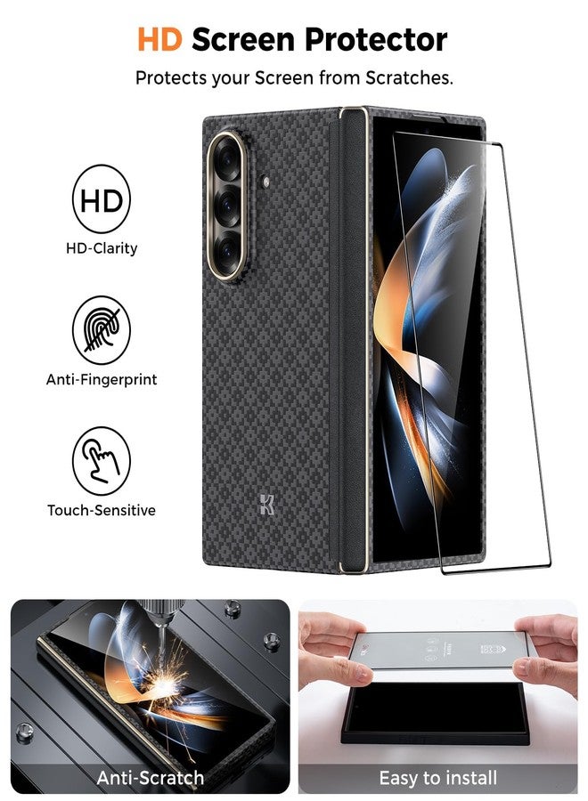 BENKS for Samsung Galaxy Z Fold 7 Case with Screen Protector, MagSafe-Compatible Kevlar Case, Hinge Protection Shockproof Magnetic Phone Case for Z Fold 7, ArmorGrid ArmorAir Grand Combo - Image 4