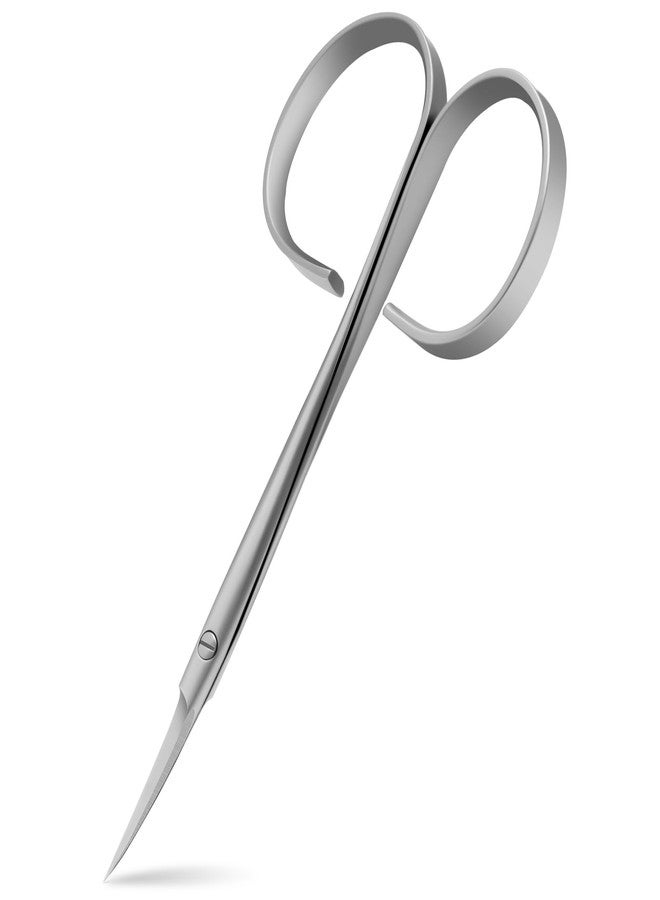 CGBE Cuticle Scissors Extra Fine Curved: Stainless Steel Eyebrow Scissor, Professional Manicure Scissors for Manicure, Eyelashes, Eyebrow, Dry Skin For Women And Men - Image 1