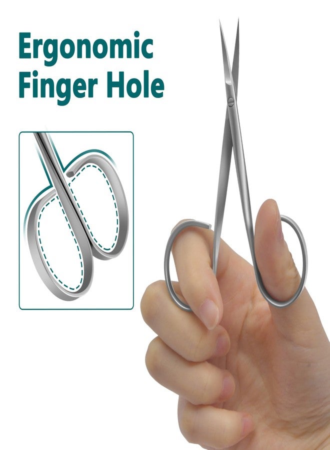 CGBE Cuticle Scissors Extra Fine Curved: Stainless Steel Eyebrow Scissor, Professional Manicure Scissors for Manicure, Eyelashes, Eyebrow, Dry Skin For Women And Men - Image 4