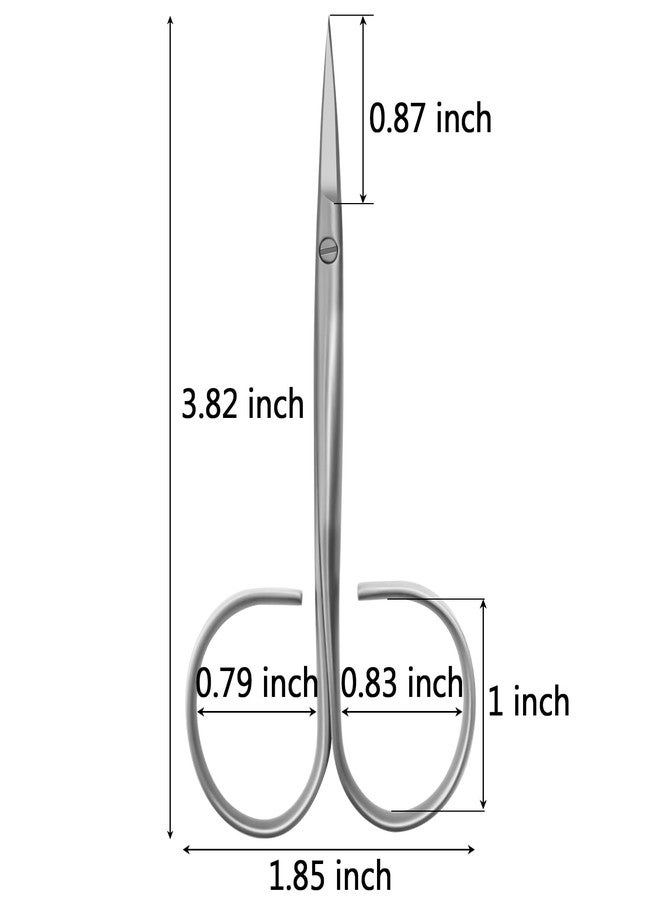 CGBE Cuticle Scissors Extra Fine Curved: Stainless Steel Eyebrow Scissor, Professional Manicure Scissors for Manicure, Eyelashes, Eyebrow, Dry Skin For Women And Men - Image 2