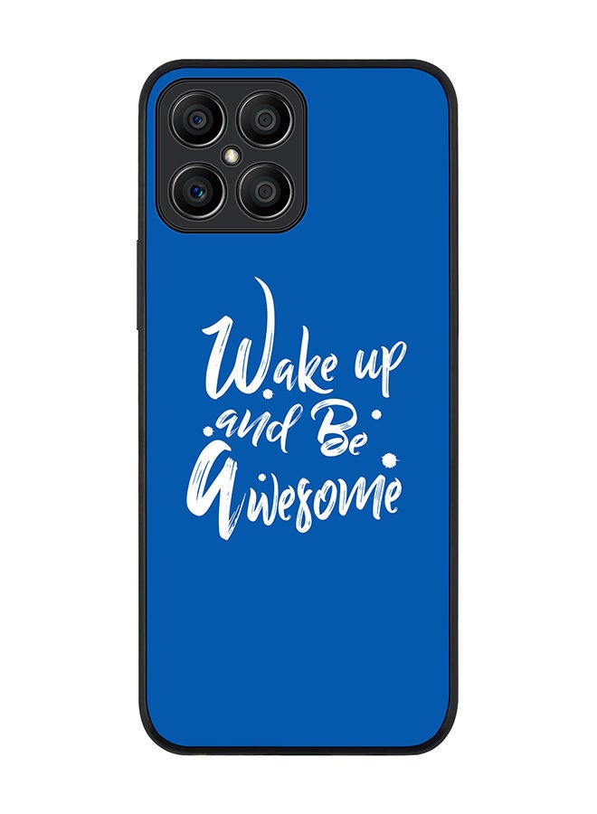 Stylizedd Rugged Black edge case for Honor X8 Slim fit Soft Case Flexible Rubber Edges Anti Drop TPU Gel Thin Cover - Wake up and be awesome - Image 1