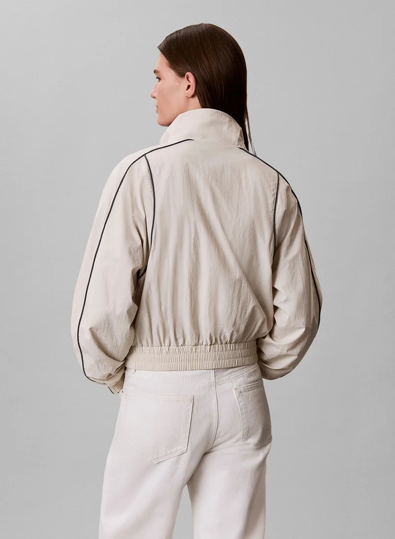 Calvin Klein Jeans Chalk Nylon Piping Jacket for Women | Best Price UAE