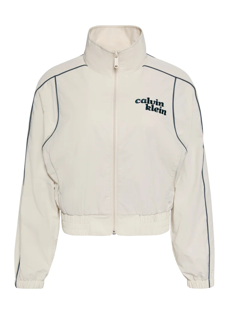 Calvin Klein Jeans Chalk Nylon Piping Jacket for Women | Best Price UAE