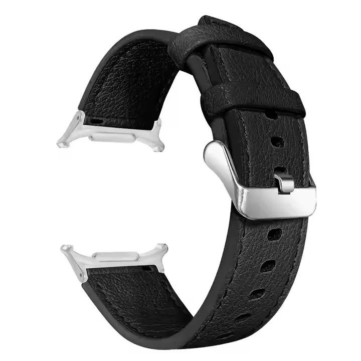 Bluejw Genuine Leather Watch Band with Silver Metal Buckle – Replacement Strap for Samsung Galaxy Watch Ultra 47mm, Durable Wristband Belt - Image 4