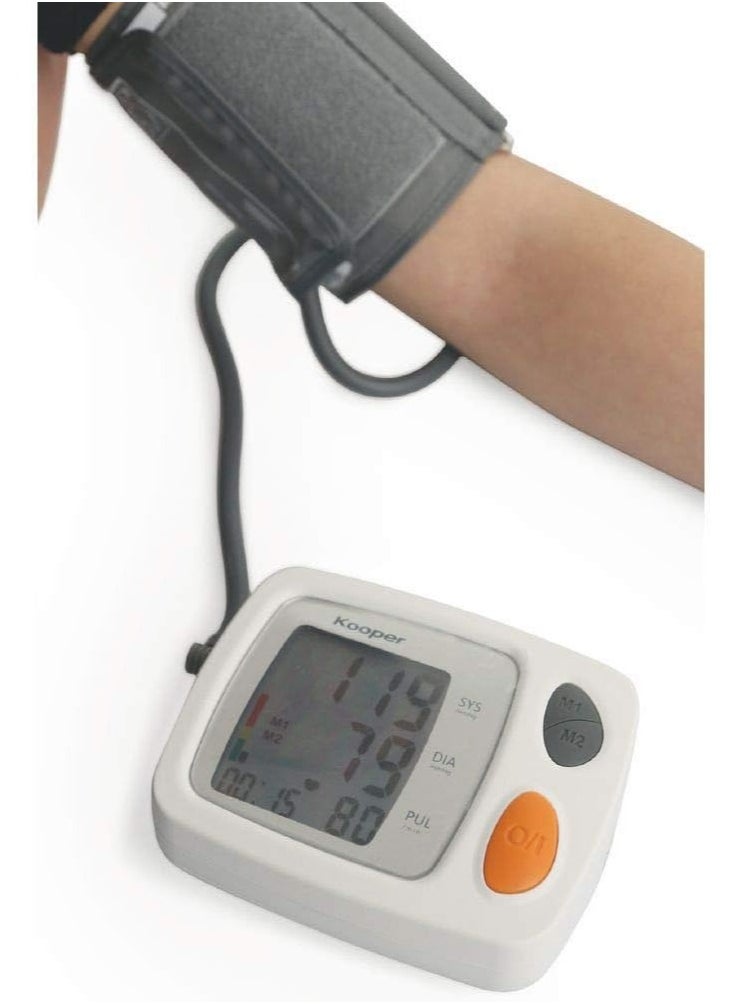 Generic - Automatic blood pressure monitor, with speaking voice, smart measurement, internal lithium battery, 2 users memory, irregular heartbeat detection, large LCD display - Image 1