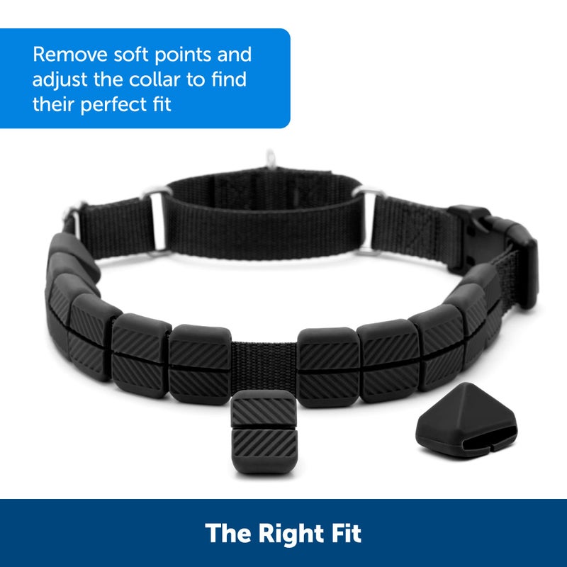PetSafe Soft Point Training Collar - Comfortable No-Pull Adjustable Quick-Release Collar with Removable Soft Rubber Points - Pain-Free Training for Better Leash Manners - Medium - Black - Image 4