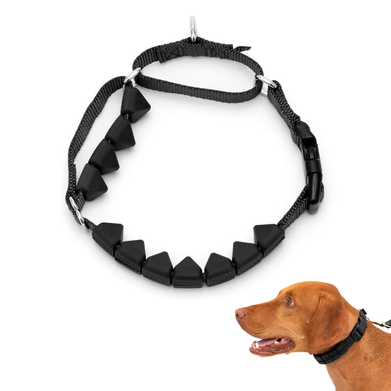 PetSafe Soft Point Training Collar - Comfortable No-Pull Adjustable Quick-Release Collar with Removable Soft Rubber Points - Pain-Free Training for Better Leash Manners - Medium - Black - Image 1