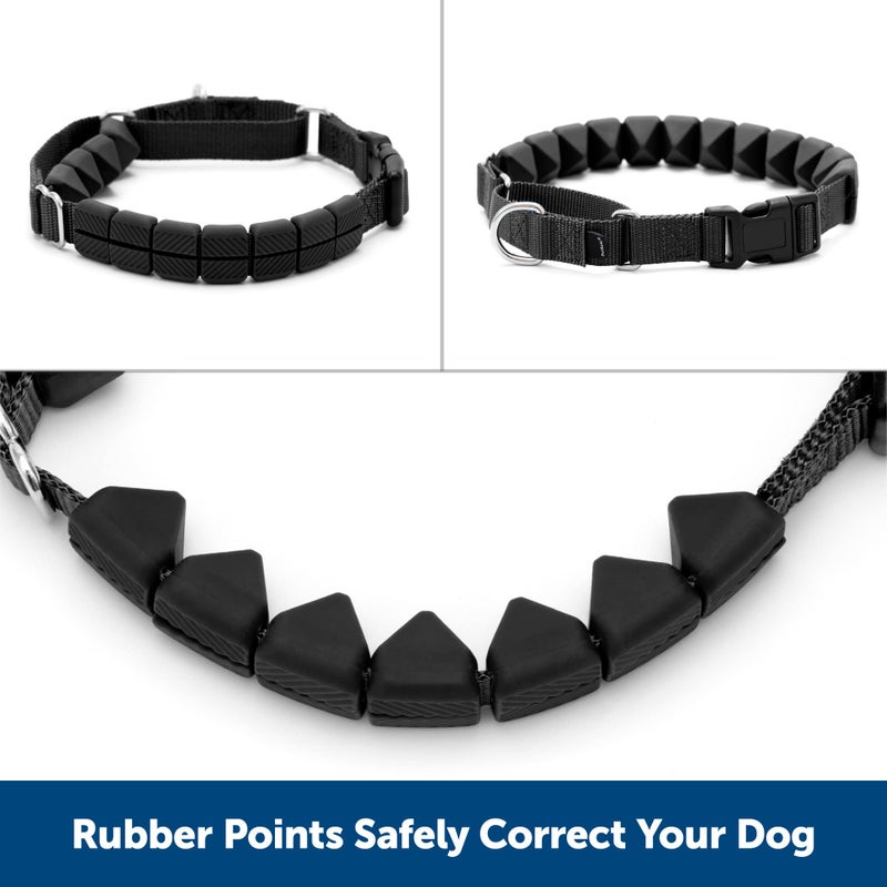 PetSafe Soft Point Training Collar - Comfortable No-Pull Adjustable Quick-Release Collar with Removable Soft Rubber Points - Pain-Free Training for Better Leash Manners - Medium - Black - Image 3