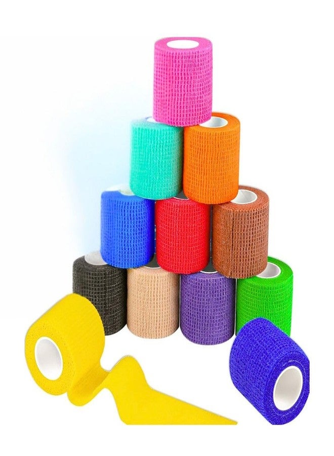 PET FUN Cohesive Self-Adhesive Non-Woven First Aid Elastic Bandage for Animal, Dogs, Cats, & Humans (5CM * 4.5M - Random Colour) (1) - Image 1