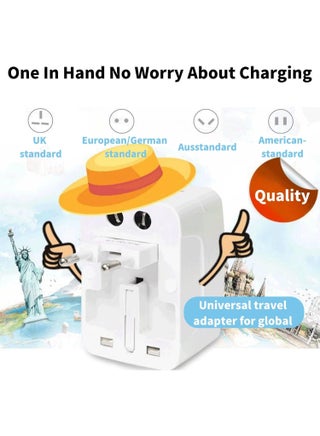 Universal Travel Adapter, International Adapter, Global All-in-One Universal Plug Adapter, Adapter Plug for Australia,European UK US AU Ireland AU - view 4
