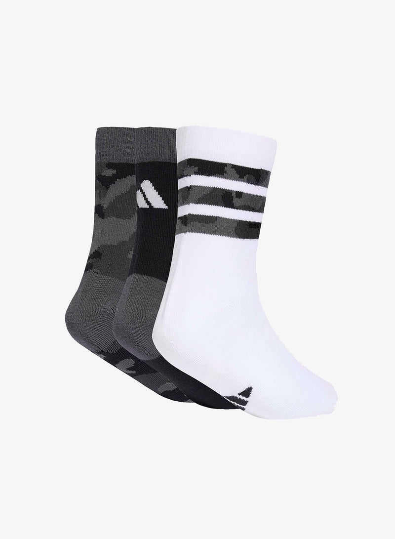 Adidas Youth 3 Pack Camo Socks - Image 2