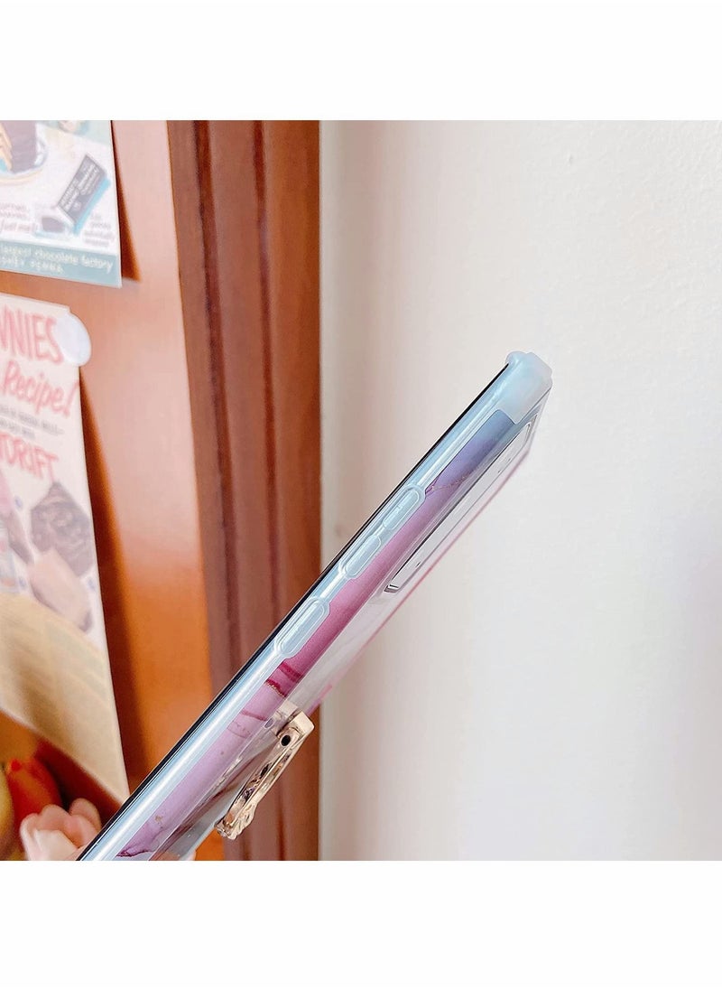 Y&D For Samsung Galaxy Note 20 Ultra Case, with Ring Holder Diamond Rhinestone, Marble Cute Luxury, Scratch Resistant, Full Coverage, Delicate Touch Feeling, Ultra-thin Case (Pink)  - Image 5