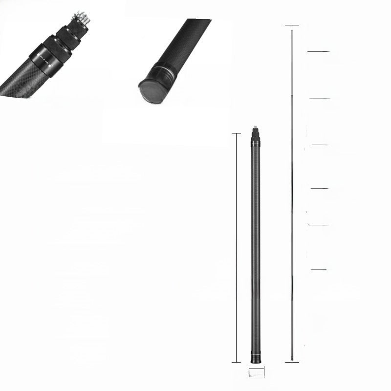 Carbon Fiber 2.9m Extendable Selfie Stick for Insta360 3 m black 7 knots