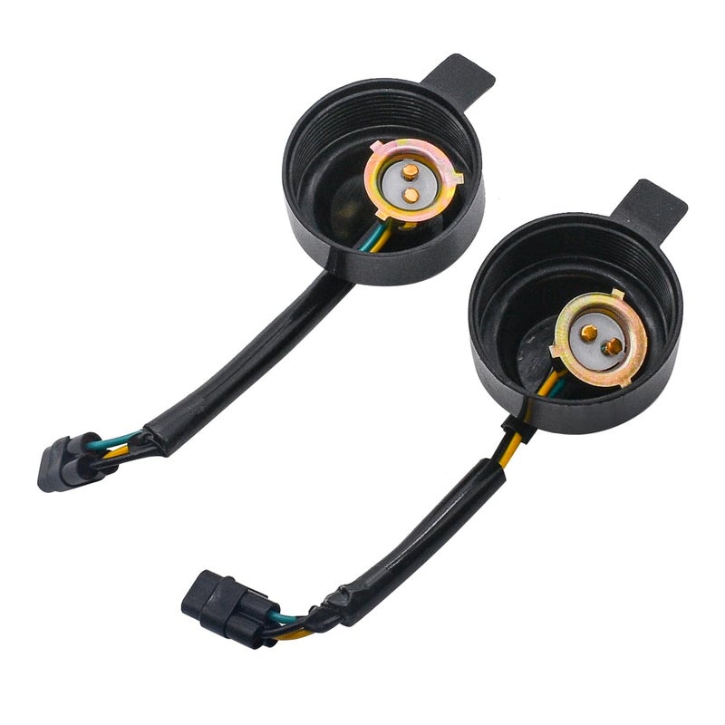 Cylinman Right Left Side Headlight Sockets Light Cord Fit for Yamaha Raptor 250 350 700 250R 350R 700R for Wolverine 450 YFM450 for Yamaha YFZ450 YFZ450R