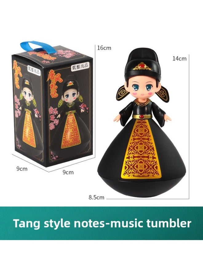 Cartoon Datang Music Tumbler Creative Ornaments Poet Doll Souvenir Doll Stall Supply Manufacturers Direct Supply-Color:105 Little Brother Music Tumbler-winter-Height:16*9*9 - Image 1