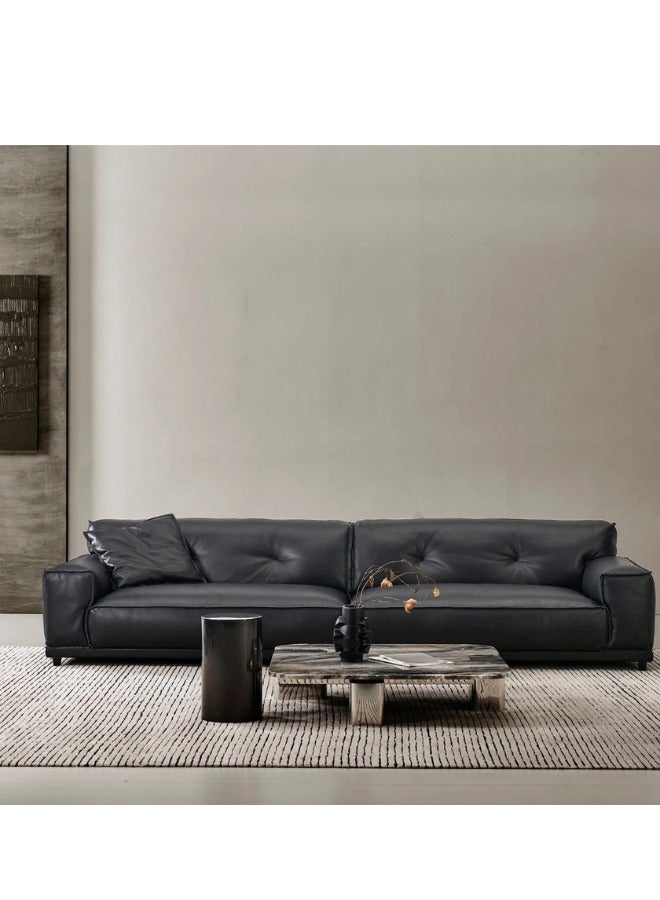 كستم ديكو أريكة جلدية صناعية - أريكة قابلة للتخصيص لغرفة المعيشة، تنجيد فاخر، تصميم على شكل حرف L - Image 1