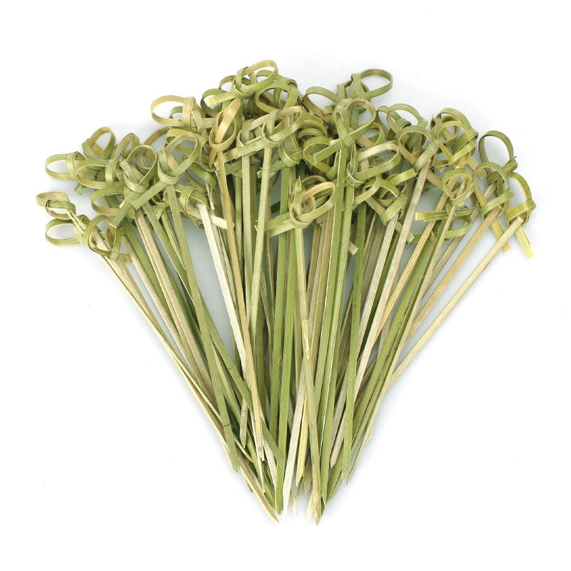 500 PCS Cocktail Picks 47 Inch Cocktail Toothpicks Knot Skewers for Fruit Cake Barbecue Snacks Appetizers Party Supplies
