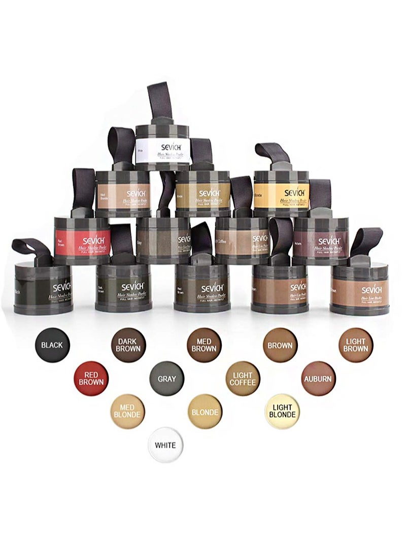 Sevich - Hair Shadow Powder，Quick Cover Grey Hair Root Concealer，Eyebrows，Beard Line for Thinning Grey Hairline，Windproof，Sweatproof，Easy to use with mirror（Dark Brown 4g） - Image 1