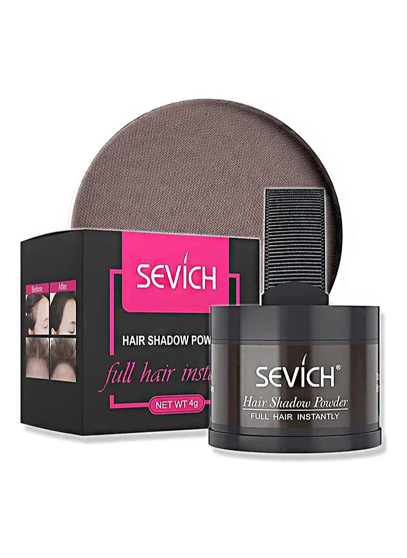 Sevich - Hair Shadow Powder，Quick Cover Grey Hair Root Concealer，Eyebrows，Beard Line for Thinning Grey Hairline，Windproof，Sweatproof，Easy to use with mirror（Dark Brown 4g） - Image 1