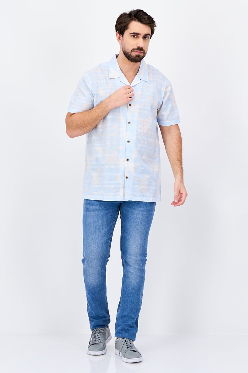 Threadbare Men Regular Fit Allover Print Short Sleeve Casual Shirt, Multicolor - Image 4