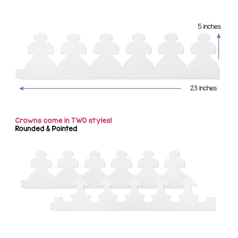 Hygloss White Paper Crowns 144 Pack - Paper Crowns for Kids to Decorate - Craft Activity - Blank Crown for Adults - Perfect for Parties, Celebrations - DIY Crown Crafts - Image 2