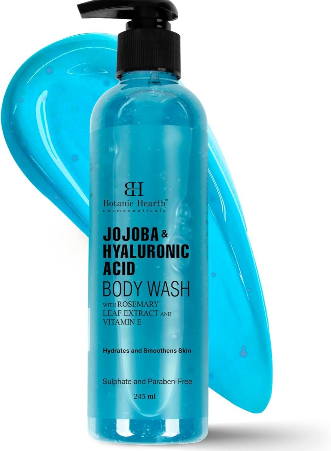 Botanic Hearth Jojoba & Hyaluronic Acid Body Wash with Rosemary Leaf Extract and Vitamin E | Moisturizing Body Wash Shower Gel for Softer, Smoother Skin | Sulfate & Paraben Free | for Women & Men | 24