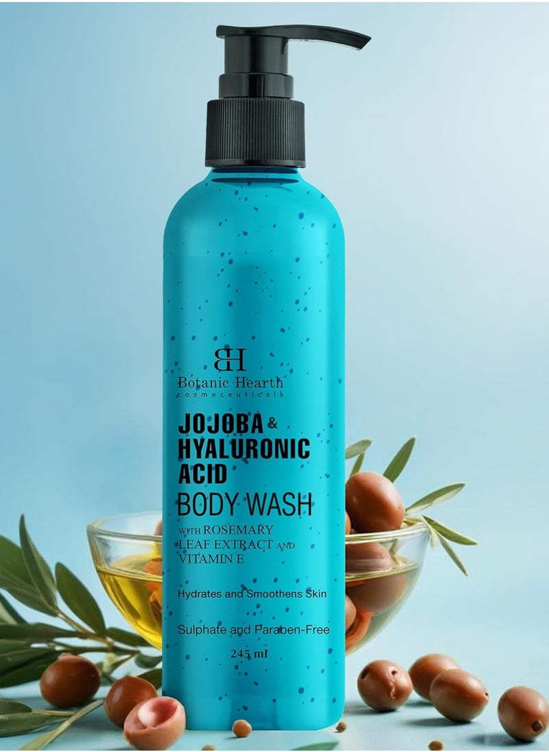 Botanic Hearth Jojoba & Hyaluronic Acid Body Wash with Sea Butter & Sweet Almond Oil | Moisturizing Body Wash Shower Gel for Softer, Smoother Skin | Sulfate & Paraben Free | for Women & Men | 245ml  - Image 3