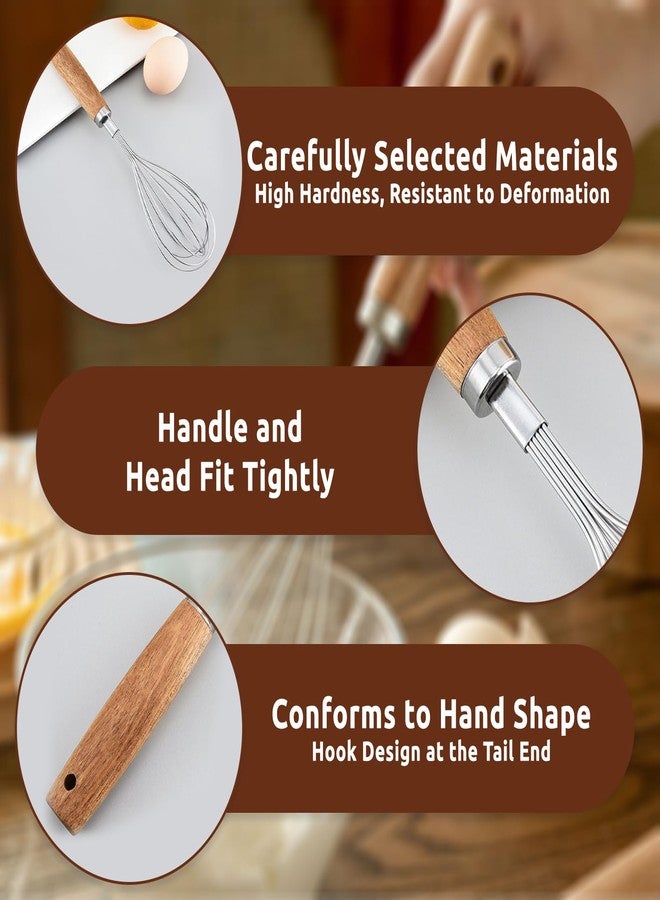 BOBOAR Mini Small Whisks Tool for Cooking,Stainless Steel Metal Dough Hand Whisk Egg Beater - Image 3