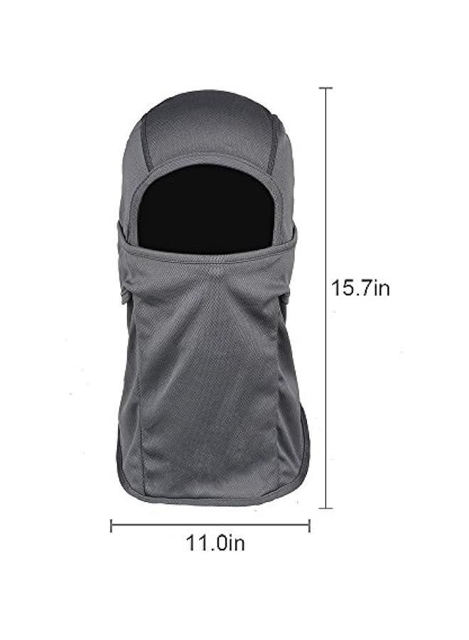 Generic Balaclava Face Mask Windproof Ski Mask Motorcycle Cycling Bike,Neck Warmer Tactical Balaclava Hood Polyester Fleece for Women Men Youth Kids, 2 Pack (Orange)  - Image 3