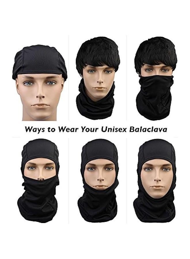 Generic Balaclava Face Mask Windproof Ski Mask Motorcycle Cycling Bike,Neck Warmer Tactical Balaclava Hood Polyester Fleece for Women Men Youth Kids, 2 Pack (Orange)  - Image 4