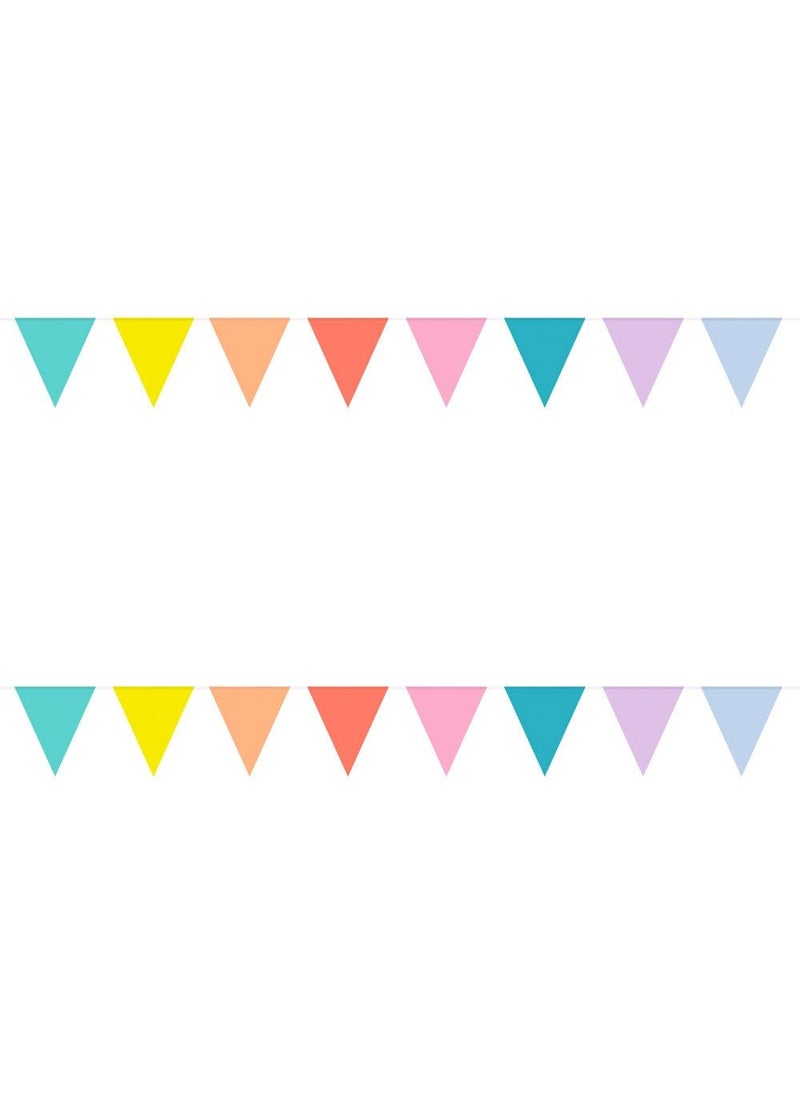 Folat Pennant Garland Pastel Rainbow Paper 1000cm