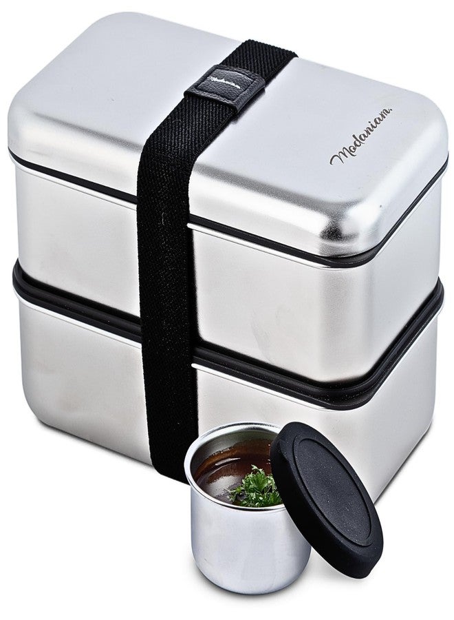 Modaniam LEAK Proof Stackable Stainless Steel Bento Box Adult |Stainless Steel Lunch Box for adults| Metal Bento box|Japanese Lunch Container |large with compartment| Korean bentobox| Non toxic|Microwave safe - Image 1