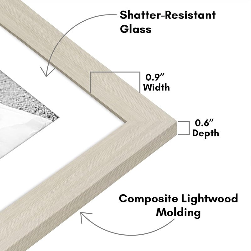 Americanflat 7 Pack Gallery Wall Set | Displays One 11x14, Two 8x10, and Four 5x7 inch photos. Shatter-Resistant Glass. Hanging Hardware Included! - Image 3