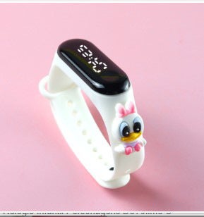 Crayon Shin-chan LED Waterproof Kids Watch White-Silk