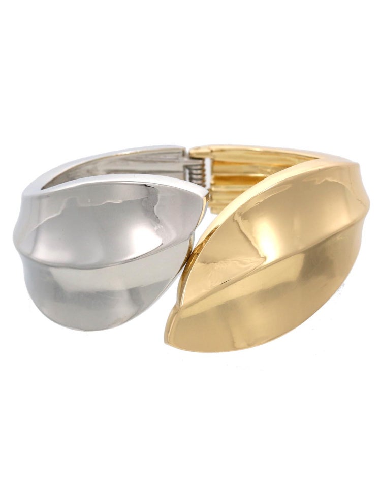 Two Tone Gold Plated Bangale Bracelet