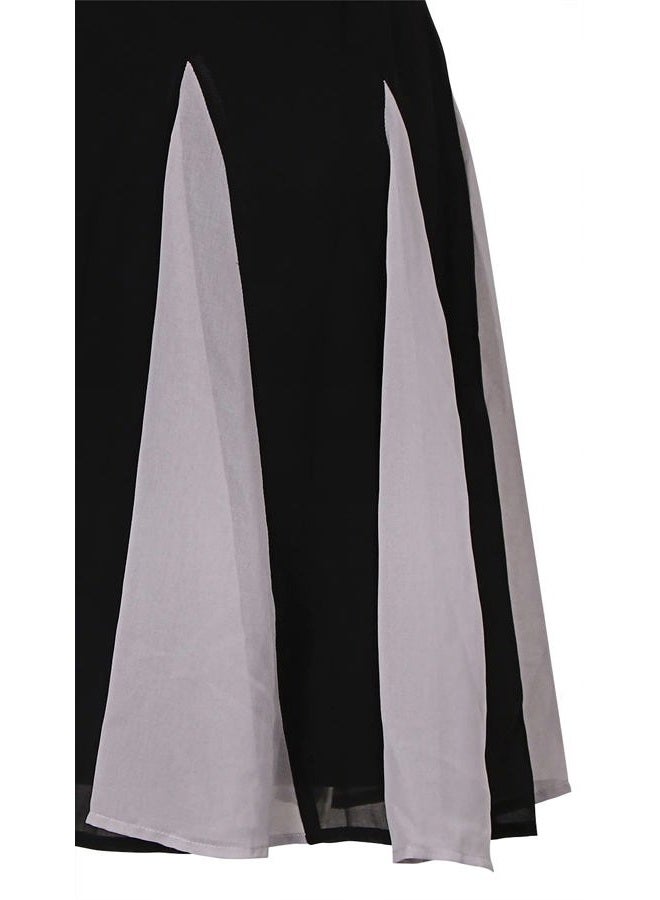 Vijiv Women's Flapper Dresses 1920s Gatsby V Neck Sleeveless Chiffon Cocktail Dress for Evening Party, Black#1, 10-12 - Image 5