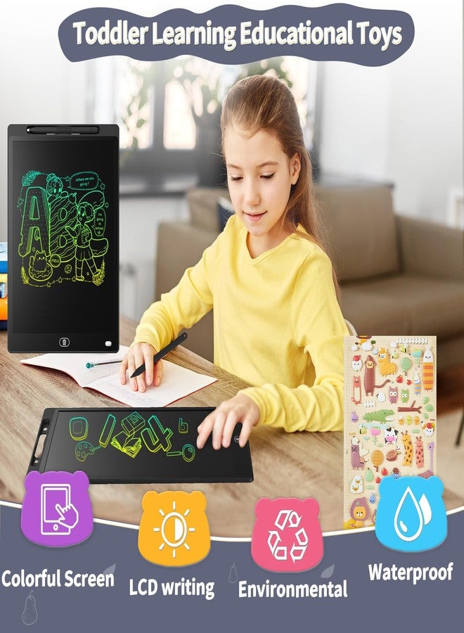 Genialba [2 Pack] 8.5 Inch Colorful LCD Writing Tablet, Erasable Drawing Board, Kids Gift, Graphics Tablet for Games for 2 3 4 5 6 7 Years (Black & White, 2 Separate Packs) - Image 3
