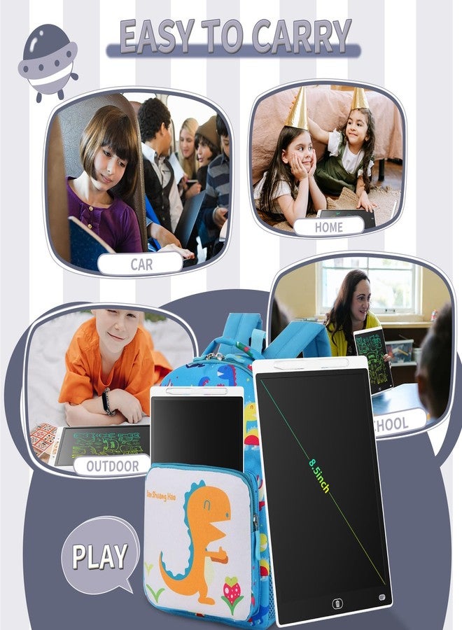 Genialba [2 Pack] 8.5 Inch Colorful LCD Writing Tablet, Erasable Drawing Board, Kids Gift, Graphics Tablet for Games for 2 3 4 5 6 7 Years (Black & White, 2 Separate Packs) - Image 4