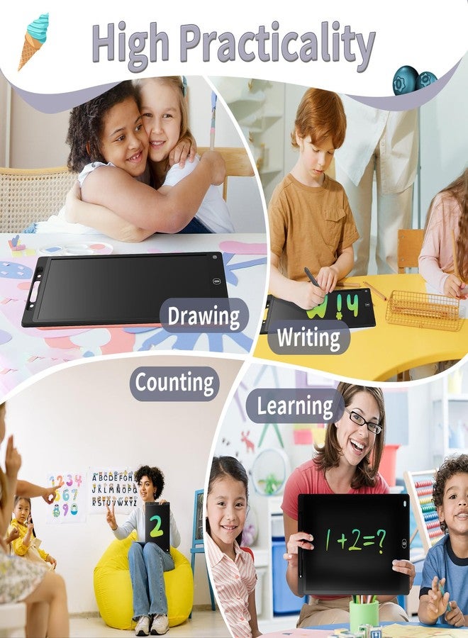 Genialba [2 Pack] 8.5 Inch Colorful LCD Writing Tablet, Erasable Drawing Board, Kids Gift, Graphics Tablet for Games for 2 3 4 5 6 7 Years (Black & White, 2 Separate Packs) - Image 5