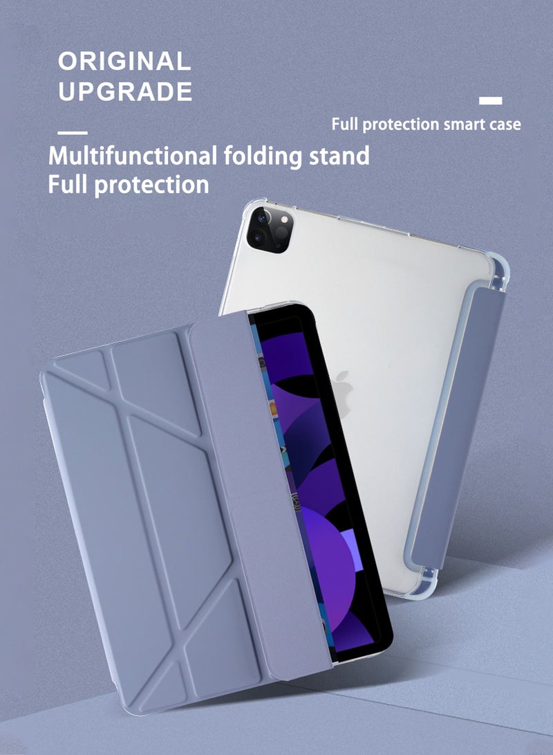 Rock Pow iPad Pro 11" Case 2022/2021/2020/2018 with Pencil Holder [Support 2nd Gen Pencil Charging] Cover with Auto Sleep/Wake and Transparent Hard Back for iPad Pro 11 - Image 3