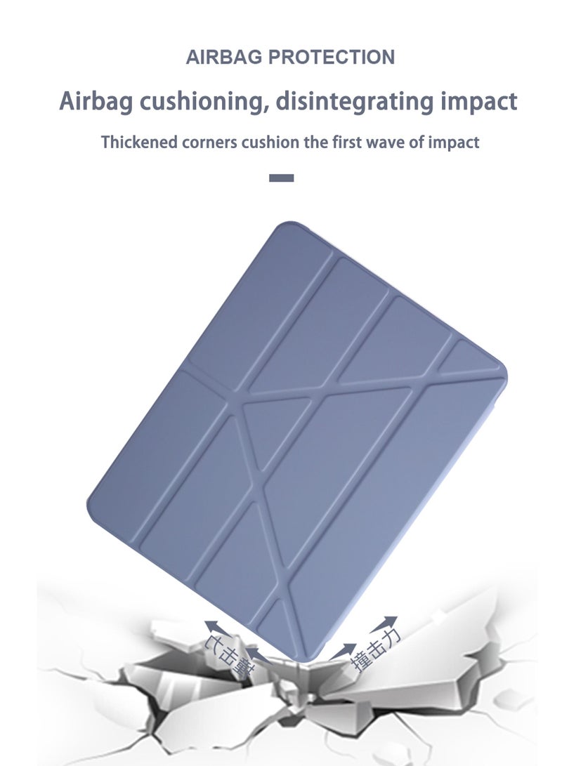 Rock Pow iPad Pro 11" Case 2022/2021/2020/2018 with Pencil Holder [Support 2nd Gen Pencil Charging] Cover with Auto Sleep/Wake and Transparent Hard Back for iPad Pro 11 - Image 2