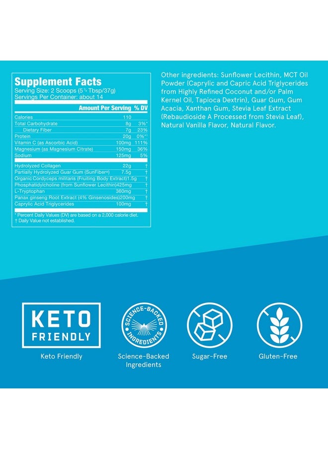 Bulletproof - Vanilla Bean Energy Collagen Protein 17.8 Ounces Caffeinefree Fuel With Vitamins And Antioxidants - Image 1