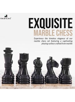 RADICALn Handmade Large Fossil Coral and Black Marble Full Chess Game Original Marble Chess Set - pzsku/Z564DA962B8F07035B879Z/45/_/1727677875/c9e9173b-ad62-4bd9-a89e-14bdb6f68d6c