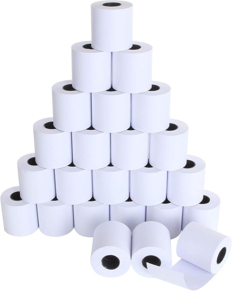 SENENQU 24 Pack 2 14 x 98 ft Adding MachineCalculator Rolls Adding Machine Tape Paper Receipt Paper for Cash Registers Printing Calculators - Image 1