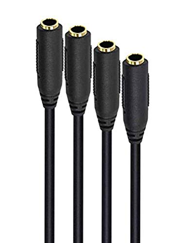 Traovien 3.5mm Splitter Cable, 1/8" TRS 3Pole 1 Male to 4 Female Audio Stereo Splitter Extension Cable 1 Input 4 Output for Headset 3.5mm Audio Headphone Cord(1Pcs)(3.5mm TRS 1M/4F) - Image 3
