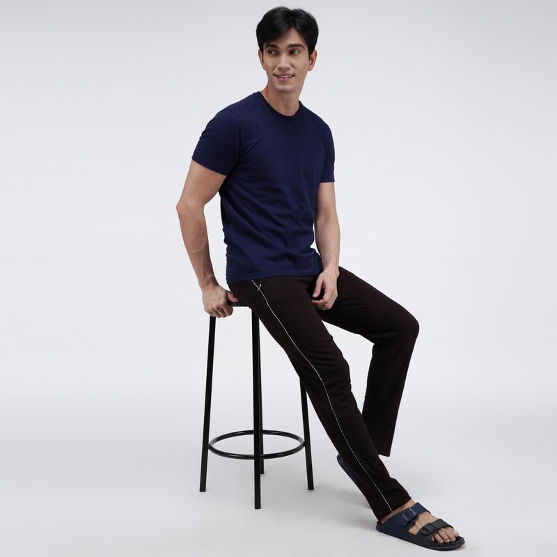 Amul Comfy Cotton Solid Casual Track Pant|Brown|for Men. - Image 3
